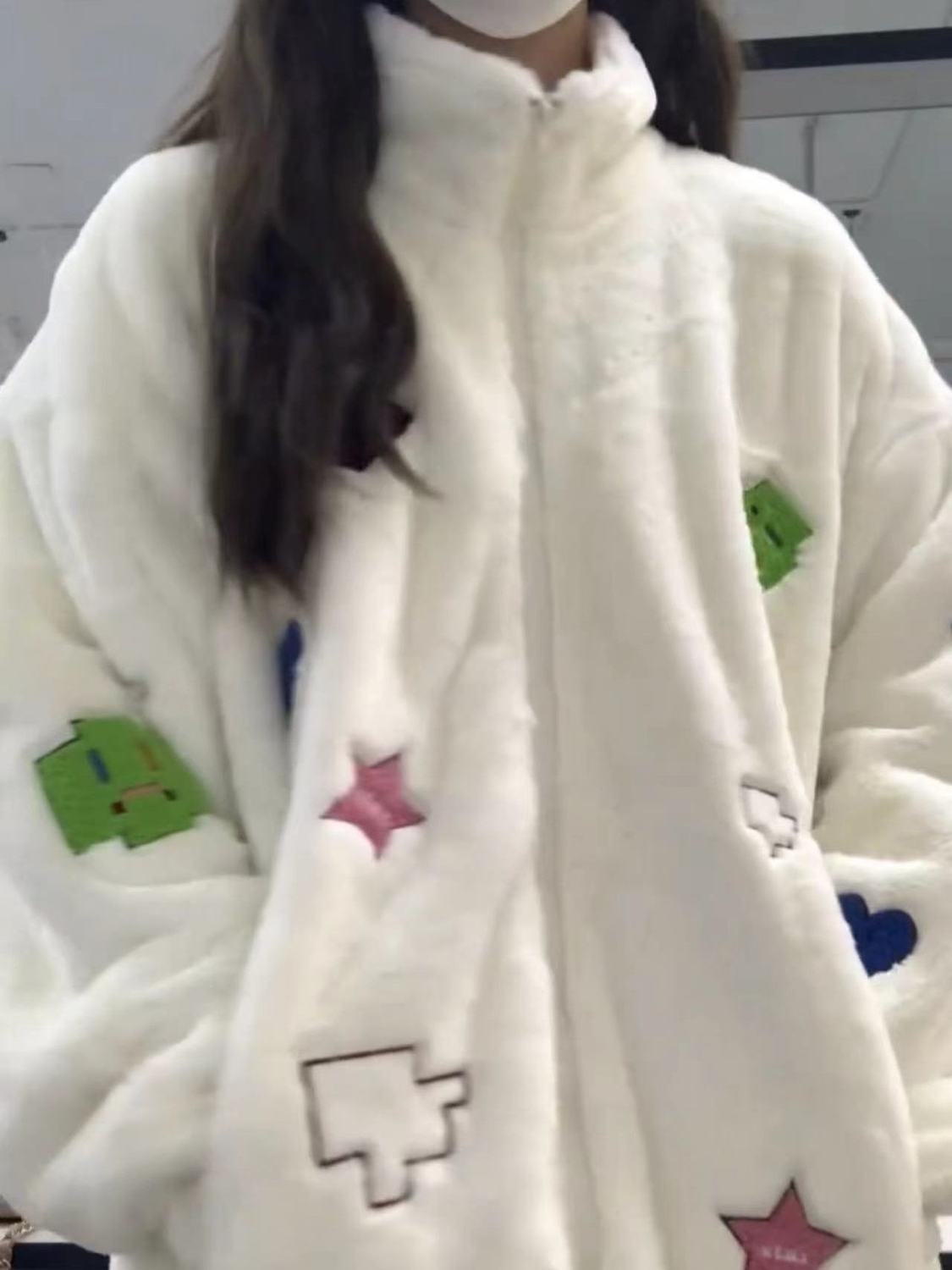 秋冬新款加絨加厚小眾羊羔毛絨棉衣外套男女潮牌韓版寬鬆情侶棉服