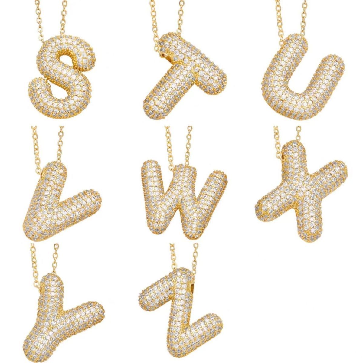 26英文字母项链不褪色欧美新款时尚钛钢项链项链女铜项链