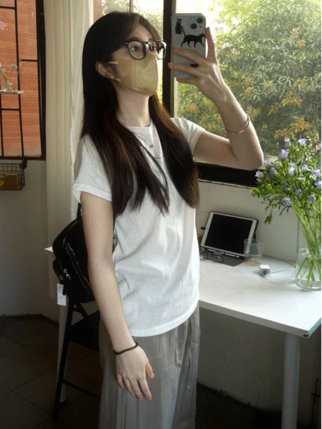 100%純棉純色夏季新款BF潮短袖T恤女學生韓版寬鬆簡約ins風上衣服