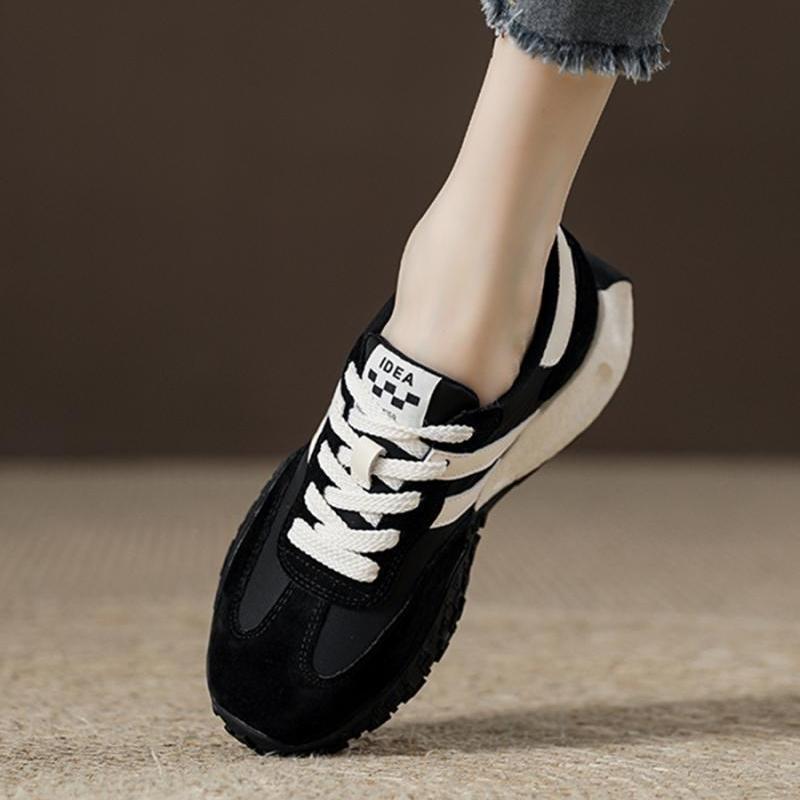 Thick-soled non-slip sports and casual shoes 2023 autumn new women's shoes retro moral training shoes
