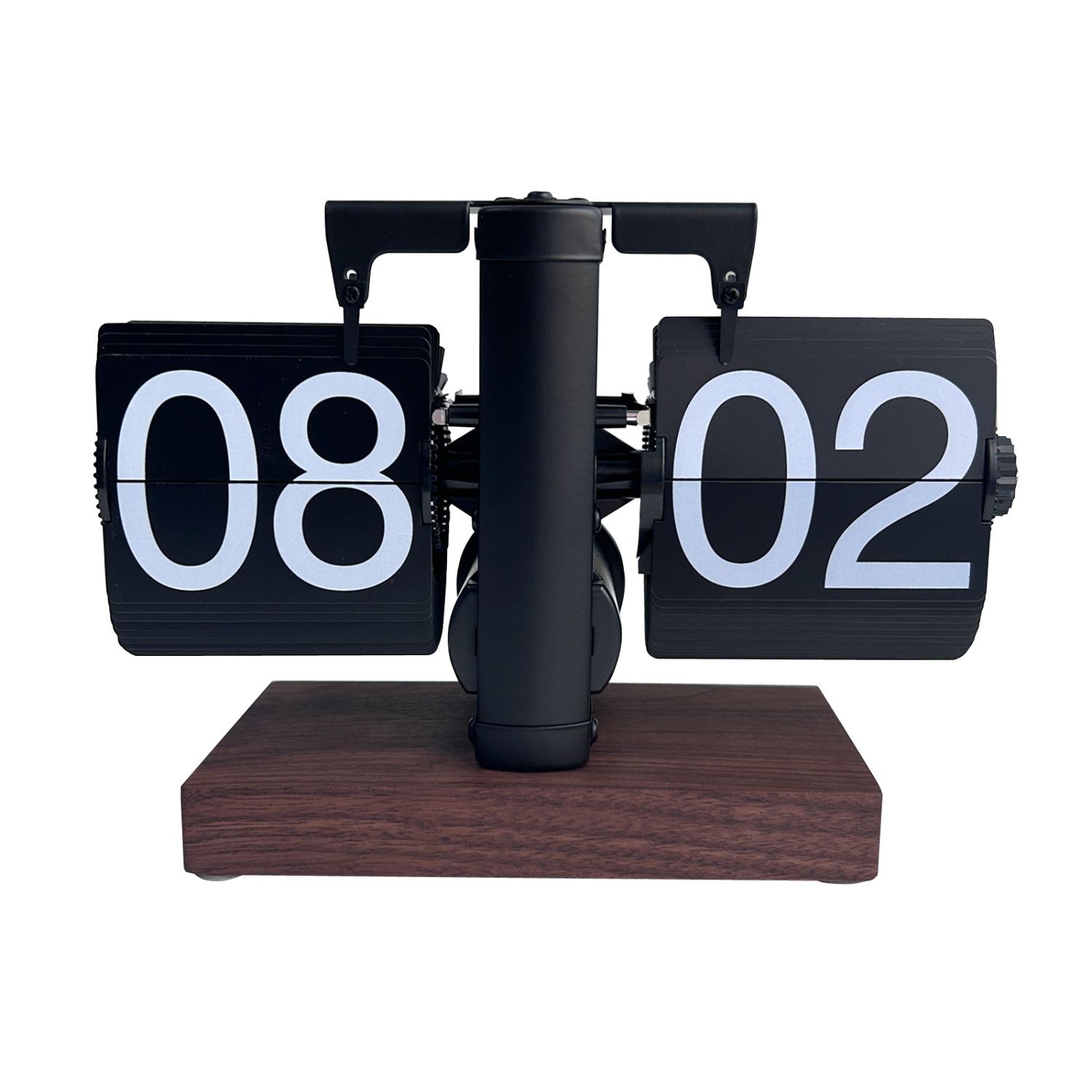 Orologio digitale da scrivania in legno massello con funzione di cambio pagina automatico, un elemento decorativo ideale per il soggiorno._voghion.com