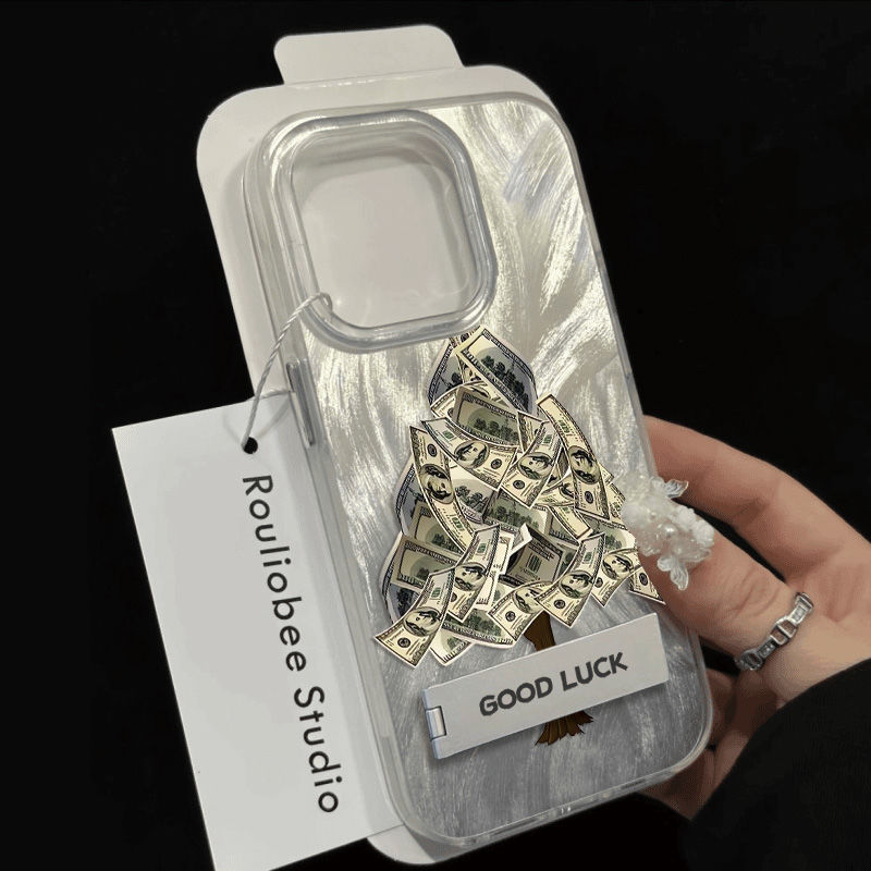 Money Tree Suitable For Samsung Galaxy S24/S23 Ultra Phone Case New A55/A54 Shockproof Feather Gauze_voghion.com