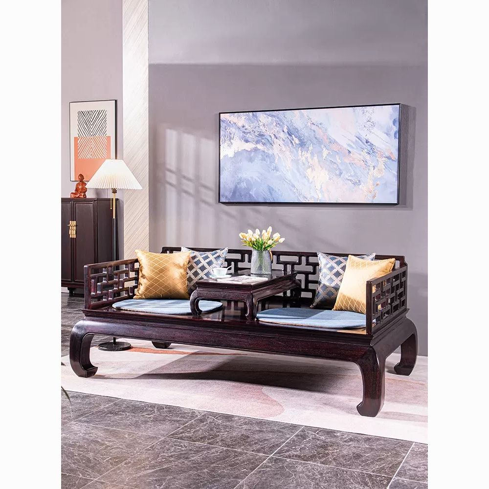 非洲小叶紫檀罗汉床罗汉榻红木卧榻客厅贵妃中式古典中国风古风