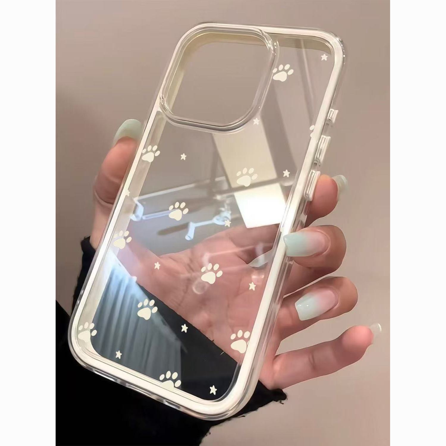猫咪猫爪适用苹果iPhone14/15Plus/16promax/13/12二合一手机壳新