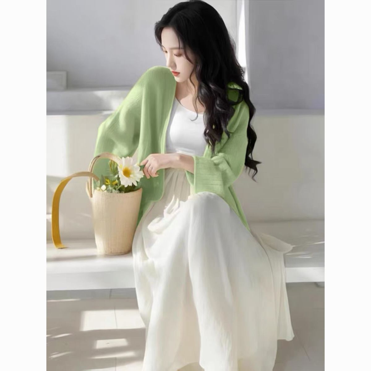 2026早春温柔风穿搭套装小个子吊带连衣裙搭配针织开衫单/两件套【4月2日发完】