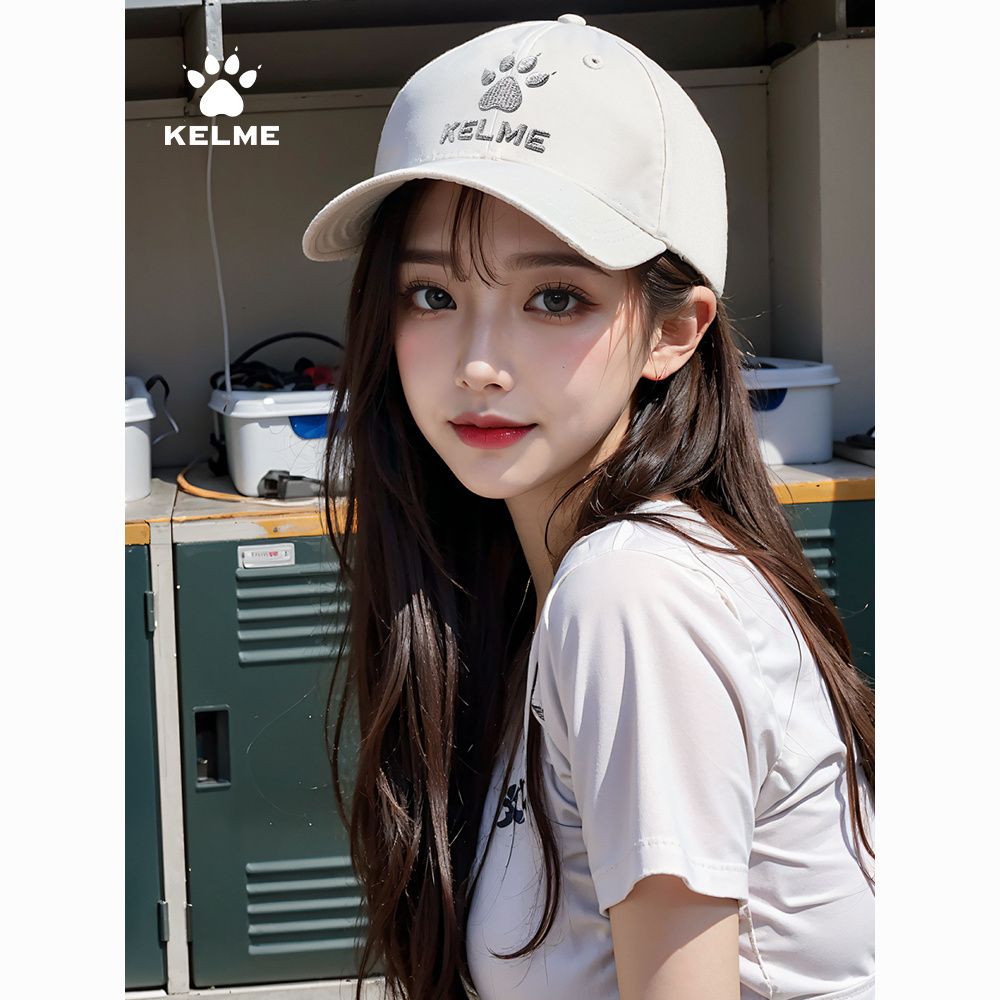 卡尔美时尚休闲棒球帽子女纯棉防晒鸭舌帽男大头围四季款棒球帽 图片 3