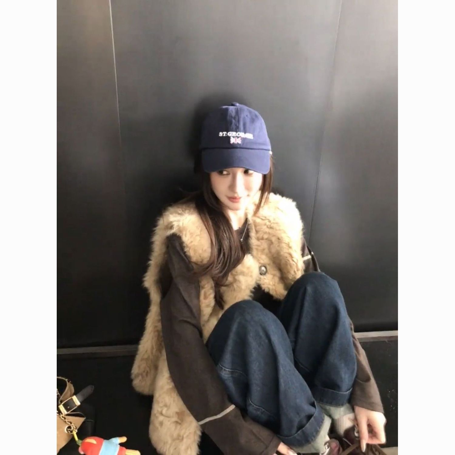 &ldquo;欧尼马甲&rdquo;秋冬季仿羊羔毛皮草马甲立领女马夹