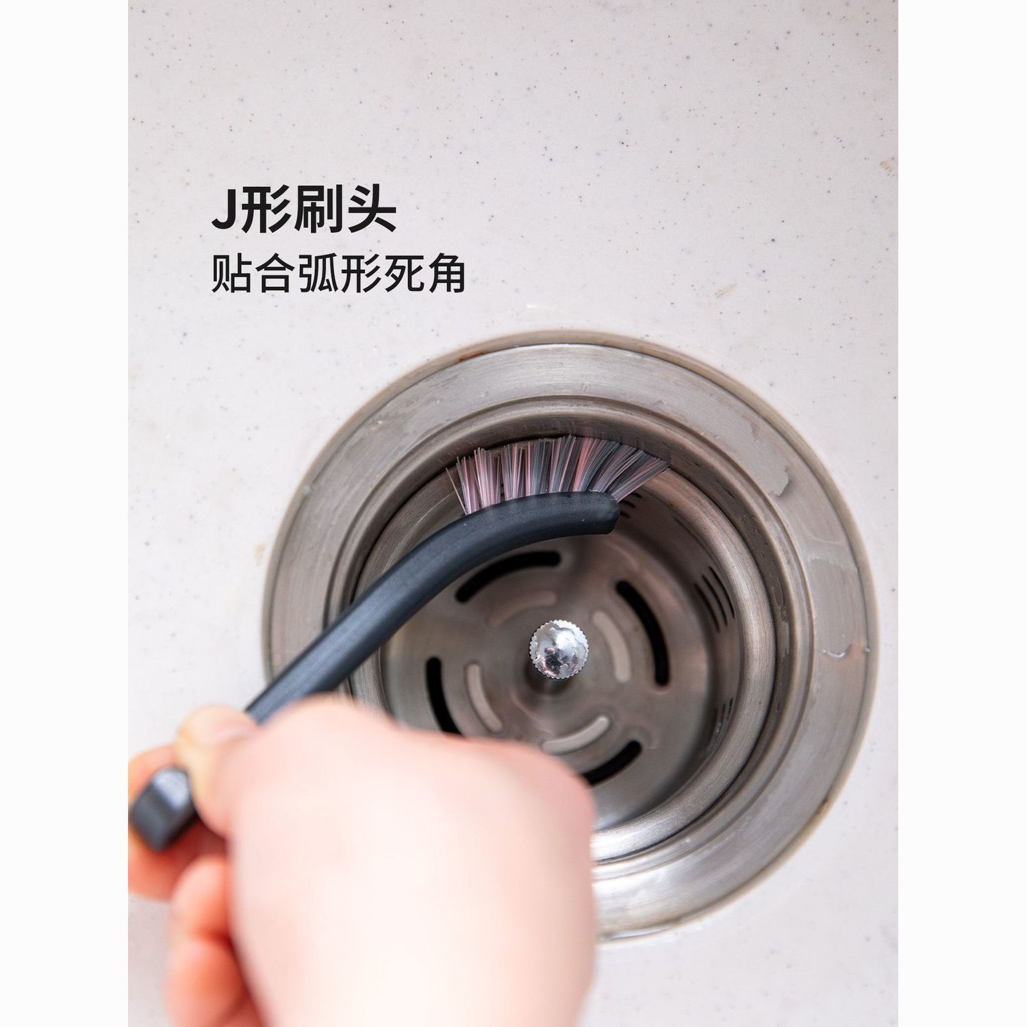 霜山迷你缝隙刷家用厨房水槽多功能小刷子浴室瓷砖窗缝死角清洁刷 图片 3