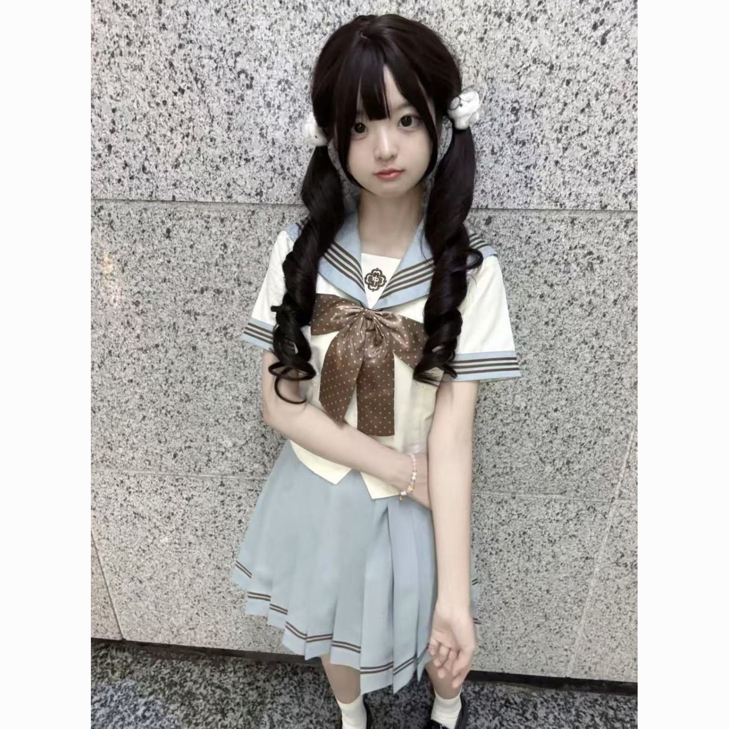 薄荷巧套装原创JK制服学院风穿搭长短袖衬衫JK裙校供感水手服新款