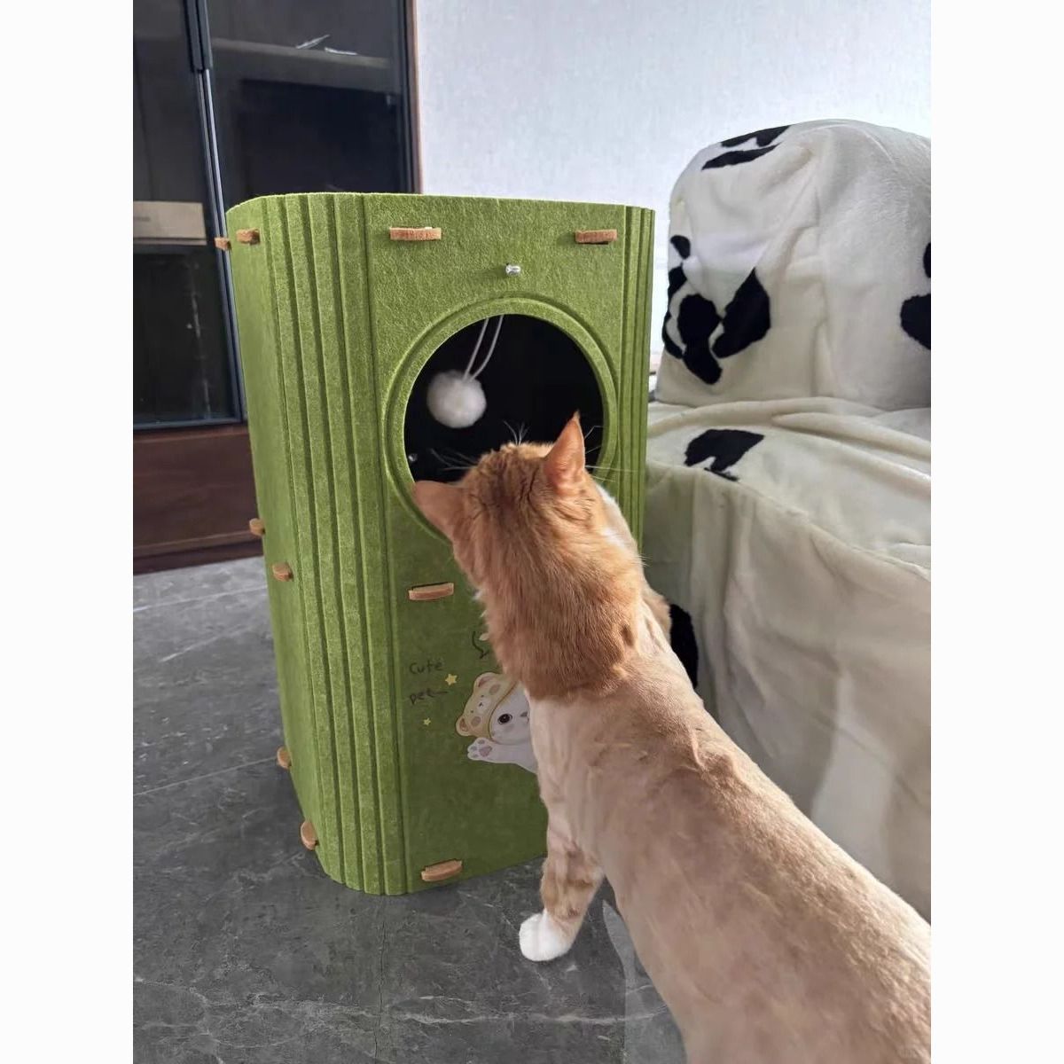 猫咪树洞透气毛毡一体抓板通用猫屋空间多层猫窝四季通用双层猫窝
