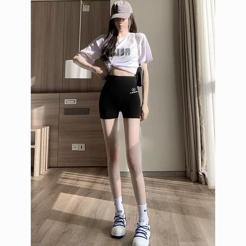 黑色鲨鱼裤女士2026新款夏季提臀瑜伽裤子高腰薄款打底裤安全短裤 图片 10
