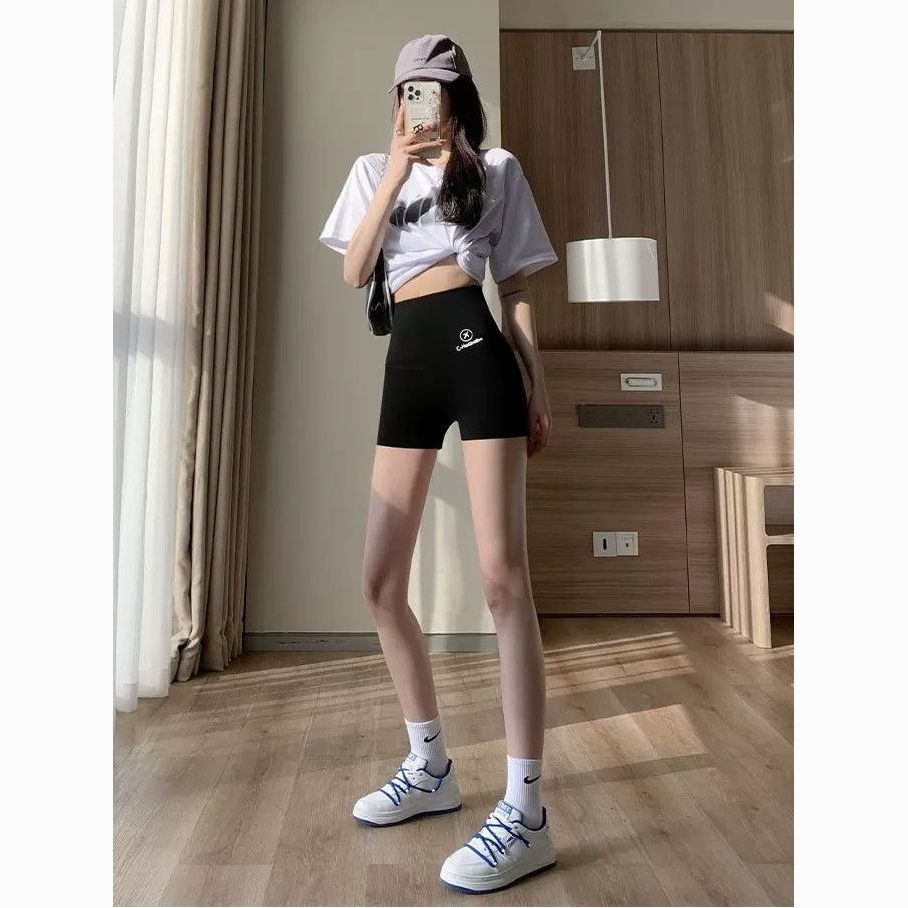 黑色鲨鱼裤女士2026新款夏季提臀瑜伽裤子高腰薄款打底裤安全短裤 图片 9