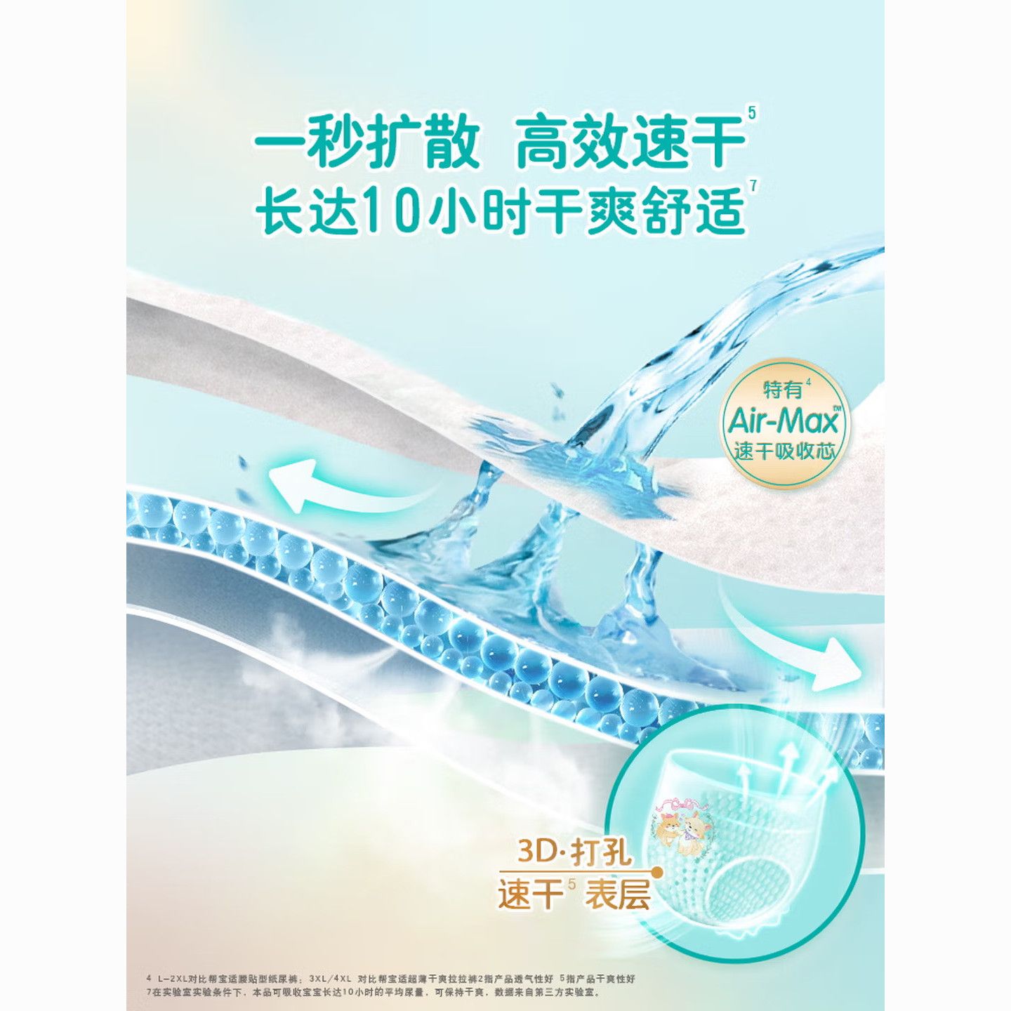 帮宝适一级帮拉拉裤L/XL/XXL男女宝宝婴儿尿不湿裤型纸尿裤 图片 6