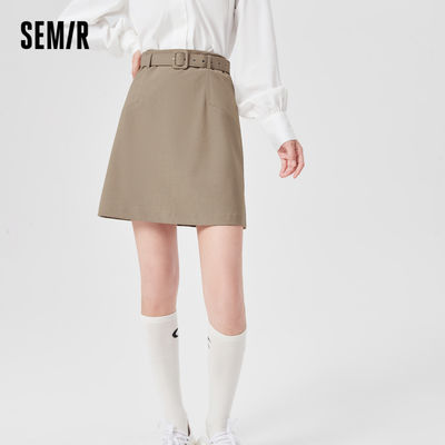 164611/森马半身裙女质感2021秋季新款女士优雅a字裙通勤西装裙