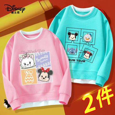 75306/迪士尼童装女童卫衣春秋薄款儿童连帽秋款中大童秋装上衣女孩衣服