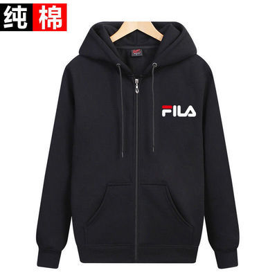 73500/纯棉拉链开衫卫衣男春秋薄款加肥加大码潮流冬季加绒加厚连帽外套
