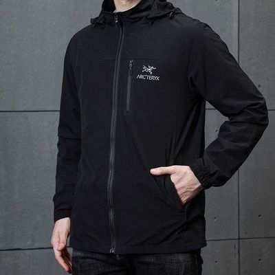 71764/鸟家男士21管网款连帽风衣外套!前后双刺绣logo弹力防风拉链外套!