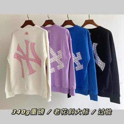 74591/过验新款NY洋基队后背LA大标老花满标男女卫衣ins韩版学生上衣潮
