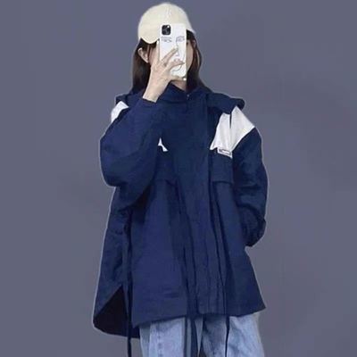 62326/秋季新款可盐可甜酷女孩穿搭男友风炸街潮牌外套配牛仔裤两件套装
