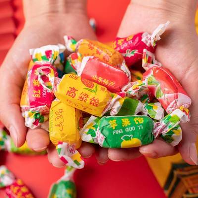 76324/正宗高粱饴软糖山东特产麦芽糖拉丝教师节送礼怀旧多口味年货喜糖