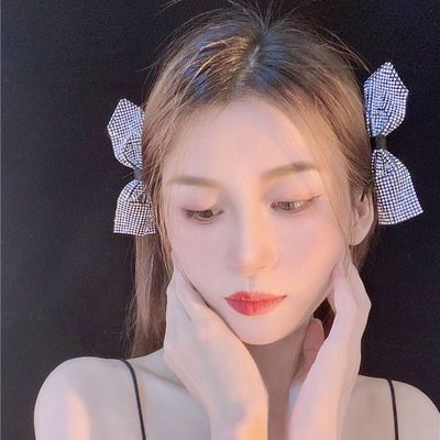71064/新款网红ins可爱少女超仙韩版高档测边发夹头顶气质简约水钻碎发