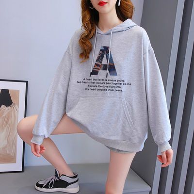 72422/卫衣女潮ins春秋款2021新款韩版宽松休闲百搭时尚潮流连帽上衣
