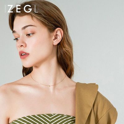 74836/ZEGL925纯银项链ins女简约气质冷淡风锁骨链网红颈链颈饰生日礼物