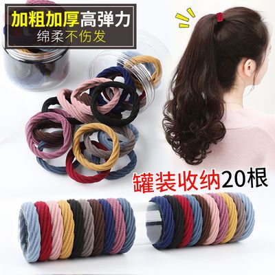 65837/皮筋女扎头成人发圈不伤头发简单简约粗皮筋韩版高弹力耐用高马尾