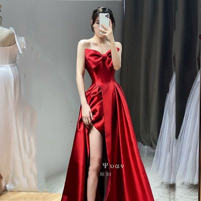 88659/在逃公主新娘敬酒服2021新款订结婚优雅气质性感显瘦晚礼服女长款