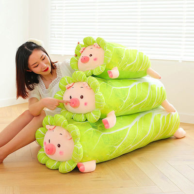 新款白菜猪抱枕毛绒玩具布娃娃网红同款搞怪女生公仔玩偶