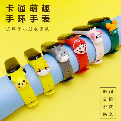 68462/爆款LED卡通公仔电子表学生时尚防水电子表儿童创意触控手表运动