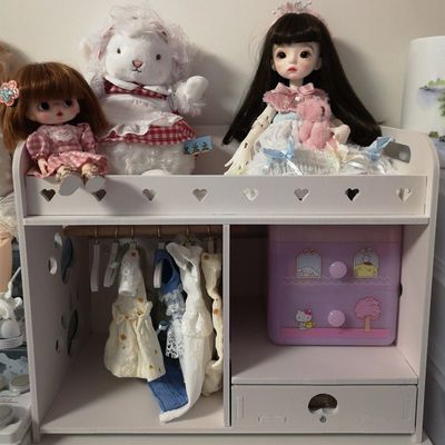 bjd娃娃屋玩具床20cm棉花娃娃床玩具小床6分30cm娃娃屋娃床家具