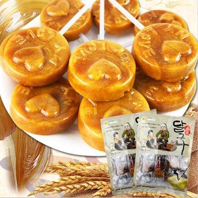 韩国进口帕克大叔麦芽糖棒棒糖儿童小包装糖果袋装165g独立包装