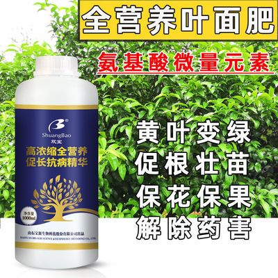 双宝叶面肥果树蔬菜通用绿叶氨基酸微量元素促根生根冲施水溶肥料