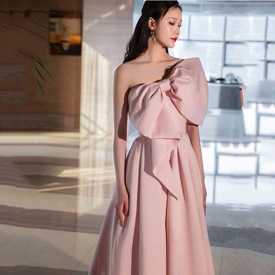 77110/高贵宴会晚礼服裙女2021新款高贵优雅气质长款敬酒服新娘连衣裙