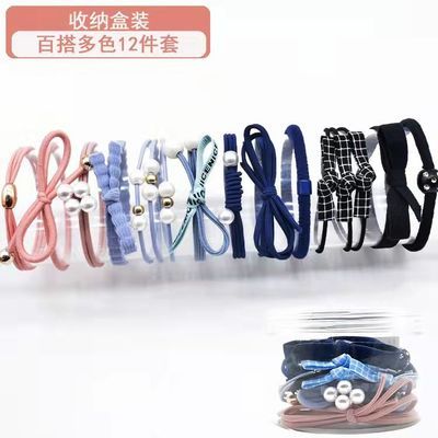 74197/韩国网红头绳女橡皮筋成人炸头发绳发饰头饰简约时尚头花发圈套装