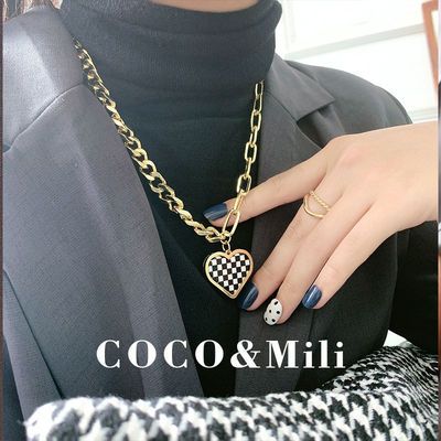90241/项链女铜镀金ins轻奢小众设计不掉色2021新款网红帅气街拍酷颈链