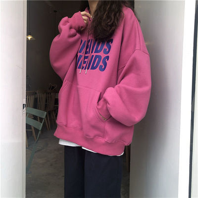 75906/卫衣加厚连帽秋季韩版2021新款潮小个子宽松长袖学生显瘦上衣女装