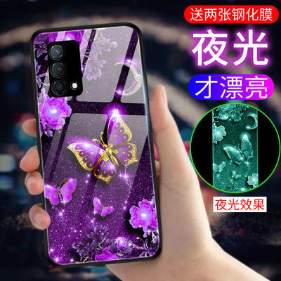 130708/OPPOK9手机壳时尚潮OPPOK9夜光玻璃超薄防摔全包边硅胶个性保护套