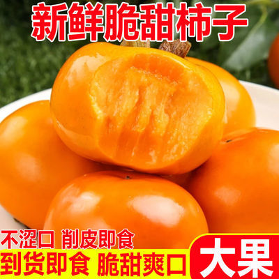 75927/【甜脆不涩】巧克力脆柿甜脆柿子当季时令现摘水果包邮整箱批发