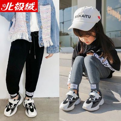 75892/女童运动裤儿童休闲裤韩版潮流新款秋冬季洋气男童高腰百搭束脚裤