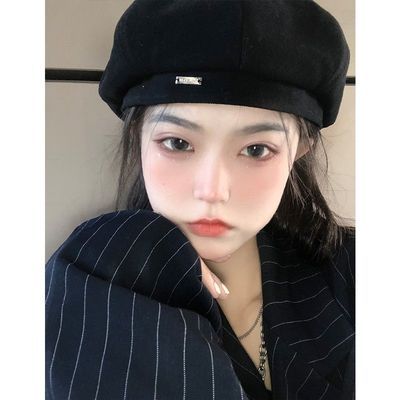 76175/新款贝雷帽子女秋冬薄款时尚明星网红款ins潮韩版英伦小香风百搭