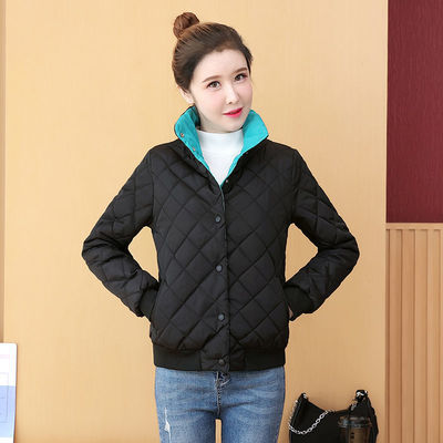 90644/棉服女2021年秋冬新款轻薄羽绒棉服韩版宽松百搭短款小棉袄外套