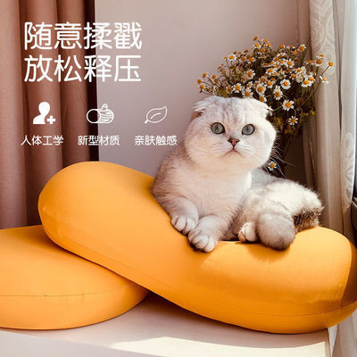 77727/厂家现货猫肚枕慢回弹枕护颈枕猫肚皮枕记忆棉枕猫肚皮枕学生枕