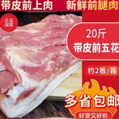 92764/新鲜冷冻猪带皮前上肉前腿肉前五花肉猪腿肉整箱20斤江浙沪皖包邮