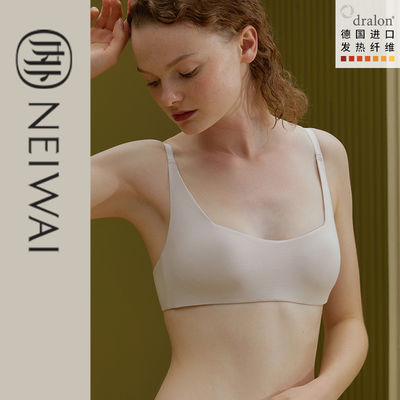 91476/NEIWAI内外复古1/2杯无胸垫内衣女无钢圈文胸薄款