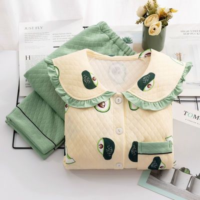 106045/空气棉月子服春秋冬季产后哺乳孕妇睡衣女喂奶衣加厚保暖产妇套装