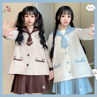 摘星小熊  正统原创可爱幼稚园套装JK制服学生长短袖女水手服