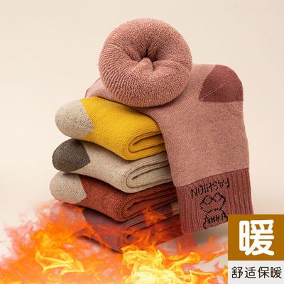 93375/2021秋冬加厚毛圈袜儿童袜子男女童宝宝秋冬季厚袜子(5/10双装)