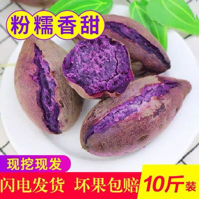 正宗沙地紫薯非越南新鲜现挖农家紫心地瓜番薯蔬菜5/10斤批发价